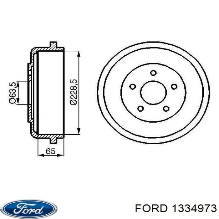 Купить 1334973 Ford Тормозной барабан