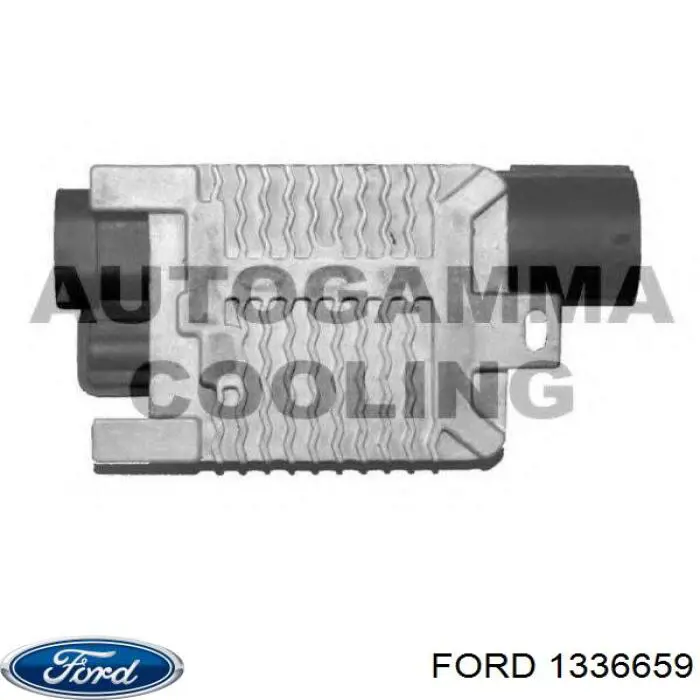 1336659 Ford диффузор радиатора охлаждения, в сборе с мотором и крыльчаткой