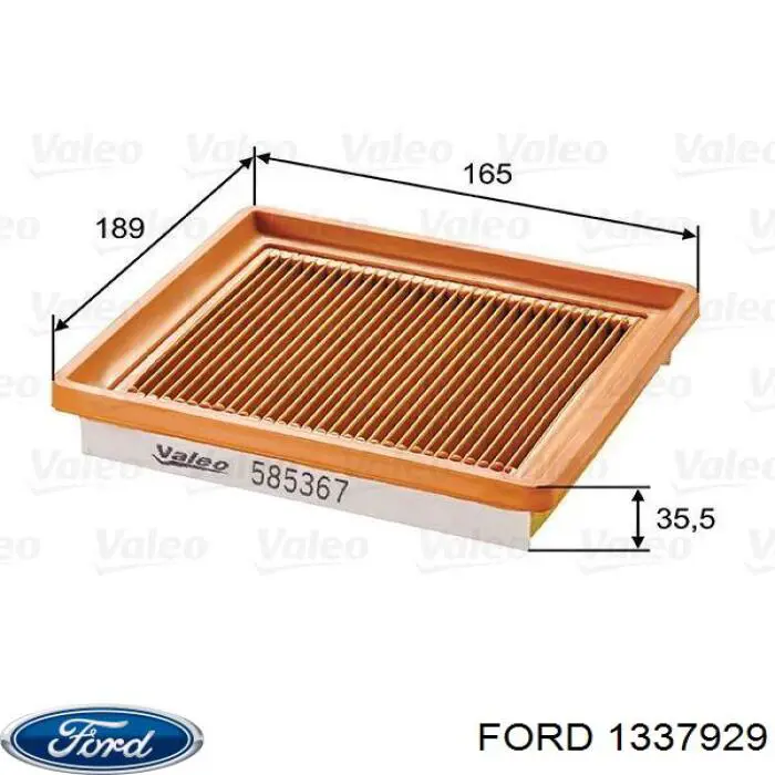 Купить 1337929 Ford Автомобильный фильтр воздуха