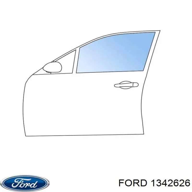 1342626 Ford vidro da porta dianteira esquerda