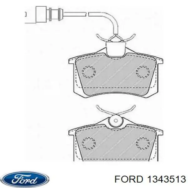 1343513 Ford Колодки тормозные дисковые комплект