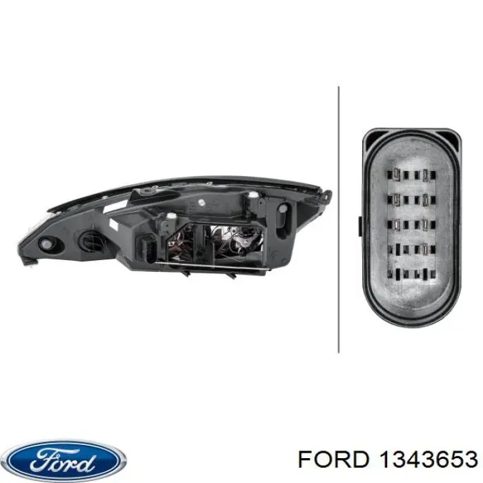Купить 1343653 Ford Фара основная правая