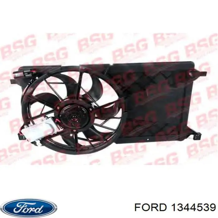 1344539 Ford difusor do radiador de esfriamento, montado com motor e roda de aletas