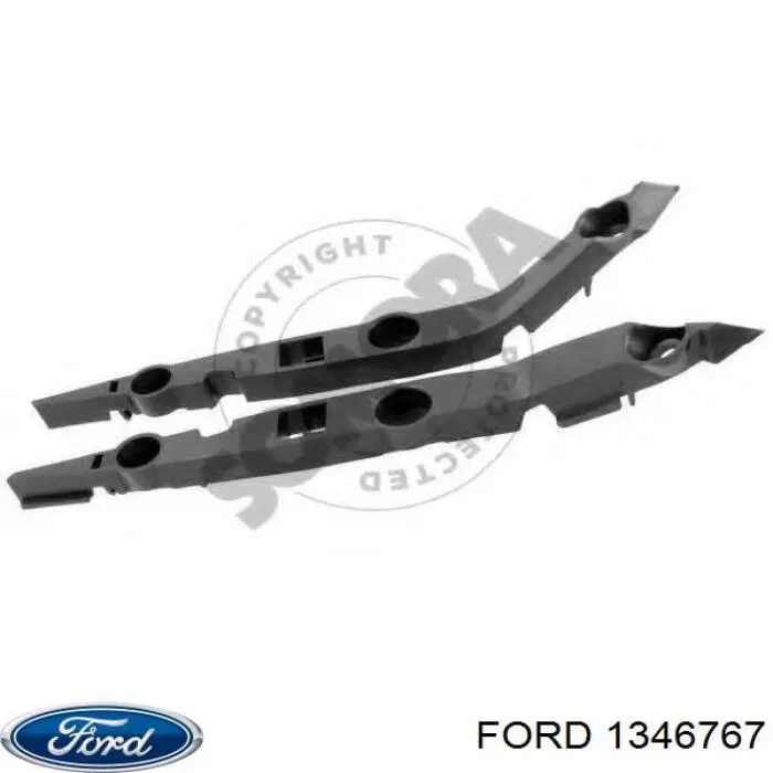 1320584 Ford consola do pára-choque dianteiro esquerdo