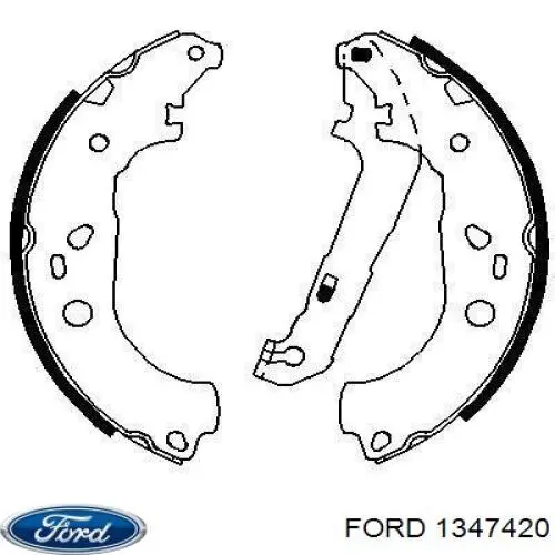 Купить 1347420 Ford Задние барабанные тормозные колодки