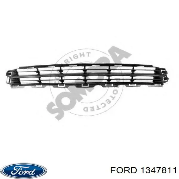 1343669 Ford Центральная решетка переднего бампера