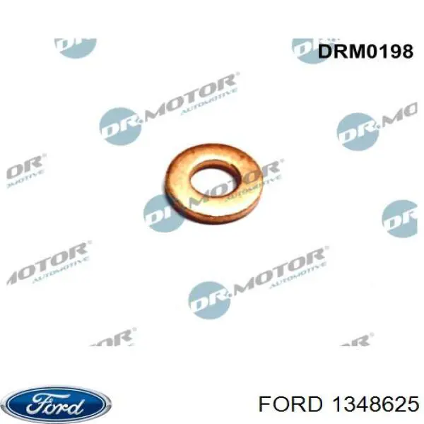 1348625 Ford кольцо (шайба форсунки инжектора посадочное)
