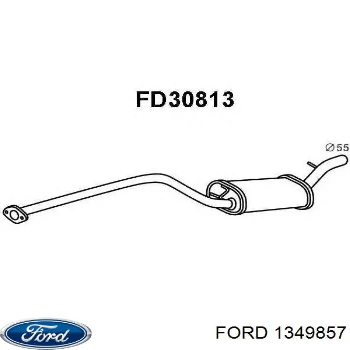 Выхлоп задний Ford 3M515230XA цена, от 74.83 USD