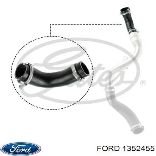 Шланг (патрубок) интеркуллера верхний левый 1352455 Ford