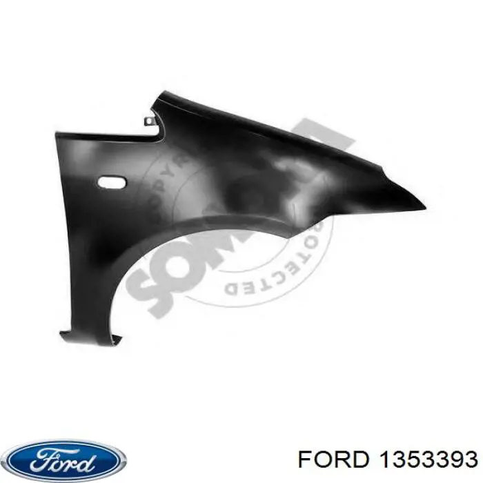 Крыло переднее правое 1353393 Ford