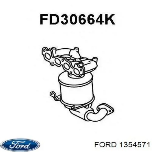 Купить 1354571 Ford Преобразователь отработавших газов