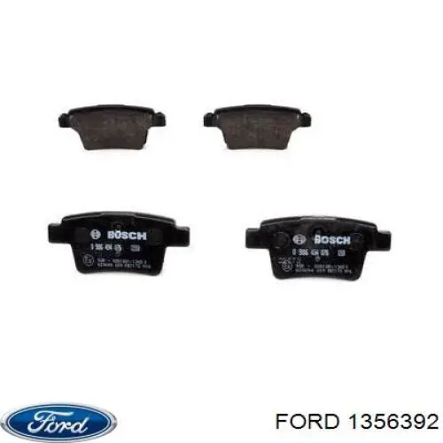 1356392 Ford колодки тормозные задние дисковые