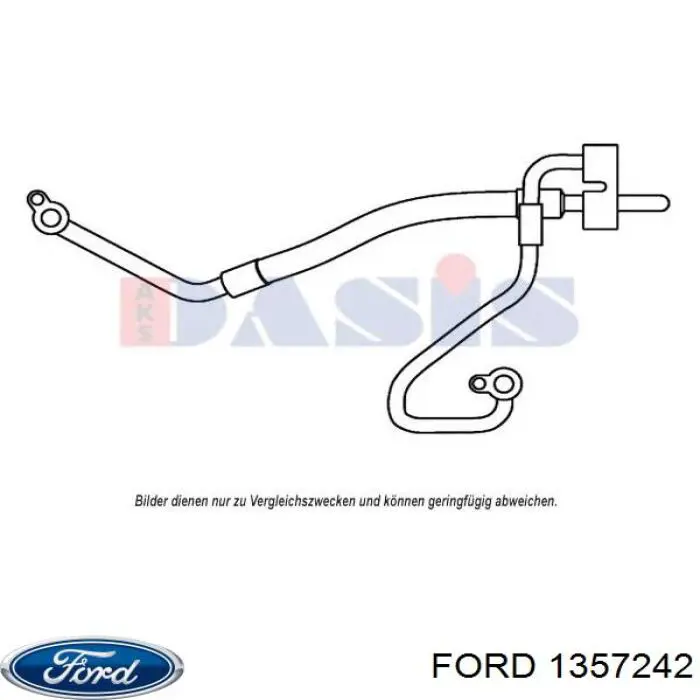 Купить 1357242 Ford Шланг кондиционера, от компрессора к радиатору