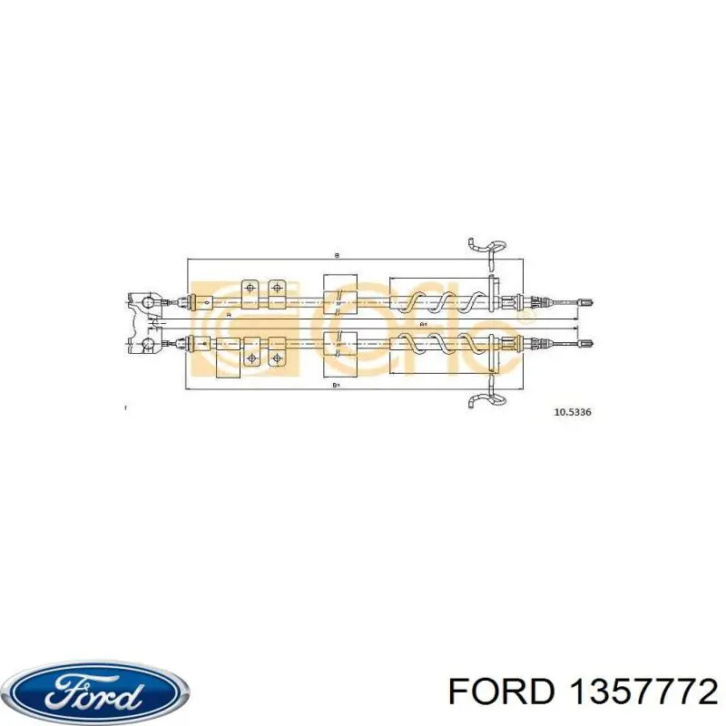 Задний трос ручника Ford 1357772 цена, от 28.18 USD