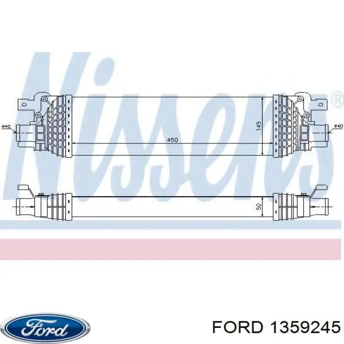 Интеркулер 1359245 Ford