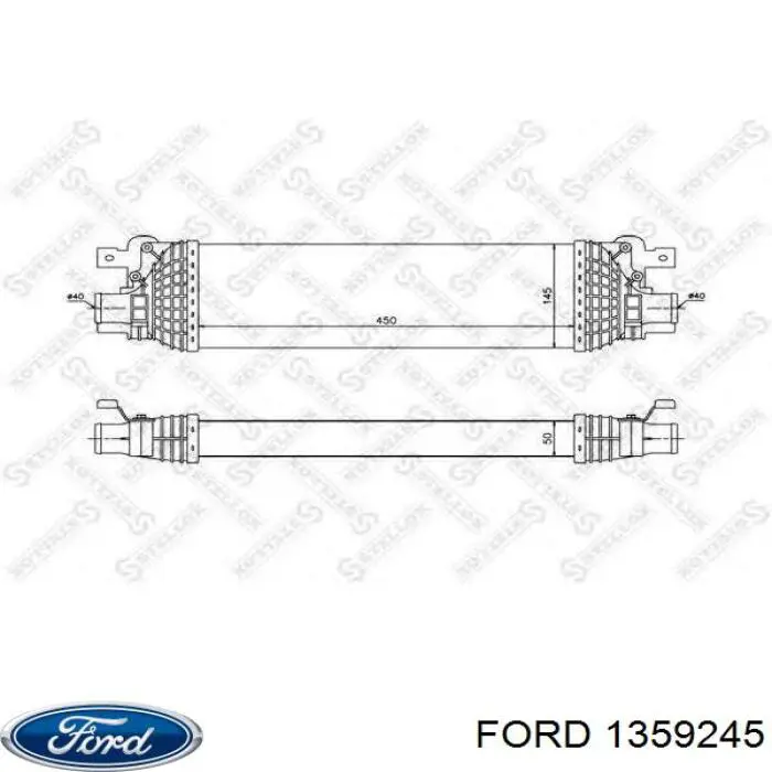 Радиатор интеркуллера Ford 1359245