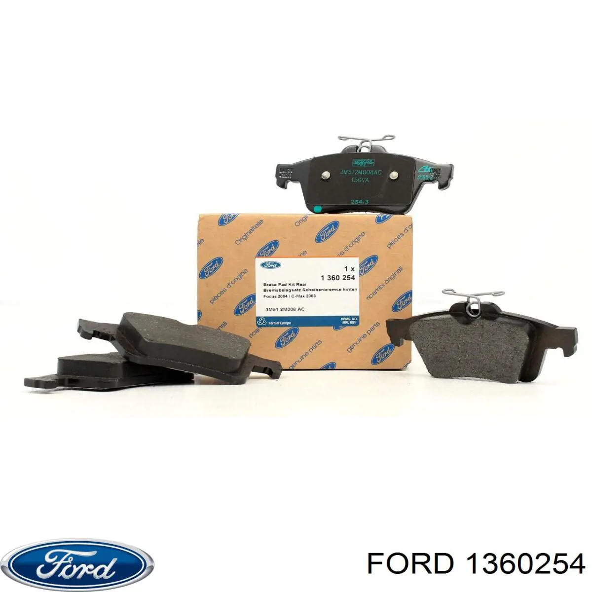 Задние тормозные колодки 1360254 Ford