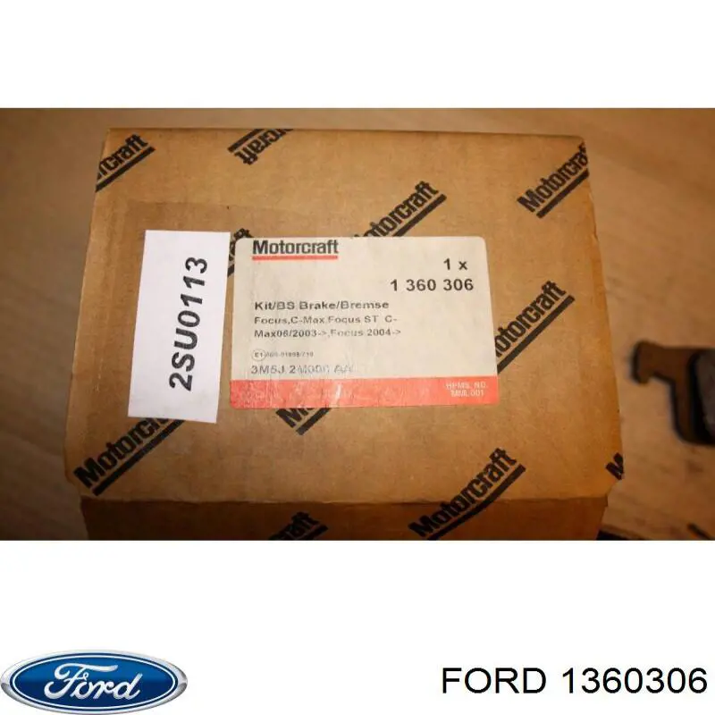 1360306 Ford колодки тормозные задние дисковые
