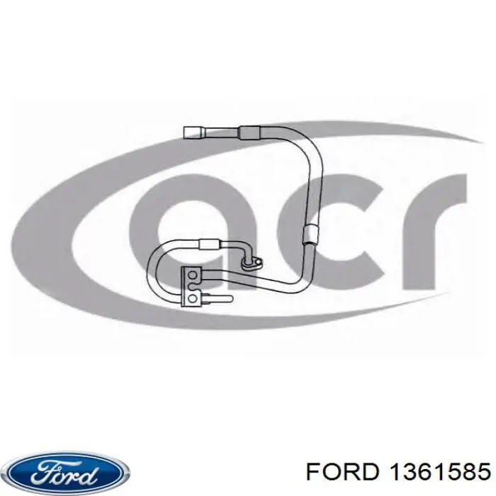 1361585 Ford шланг кондиционера, от компрессора к радиатору