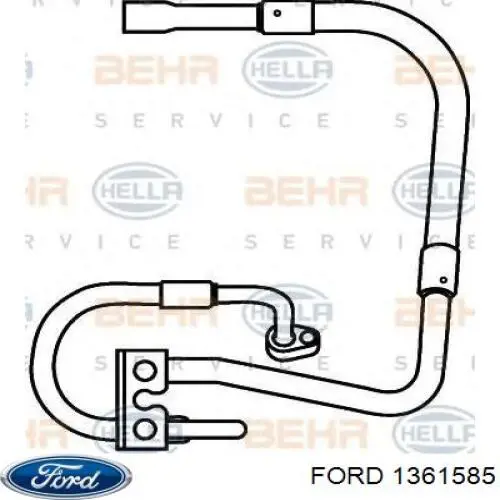 Купить 1361585 Ford Шланг кондиционера, от компрессора к радиатору