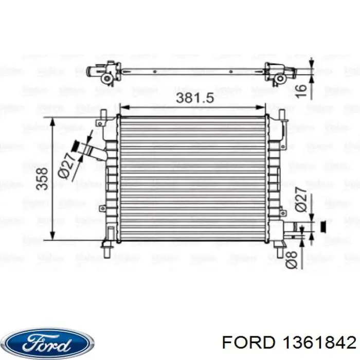 Радиатор охлаждения двигателя Ford 1361842 цена, от 28.94 USD