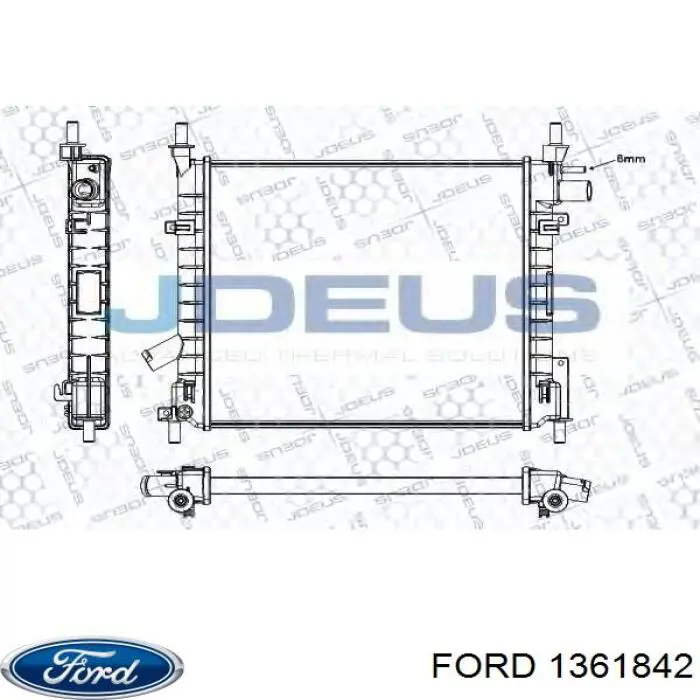 Купить 1361842 Ford Радиатор водяной