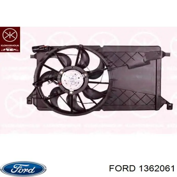 Ventilador elétrico de esfriamento montado (motor + roda de aletas) para Ford Focus (DA)