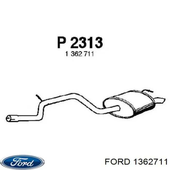 Глушитель задний 1362711 Ford