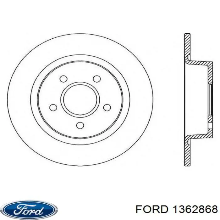 Купить 1362868 Ford Диск тормозной задний