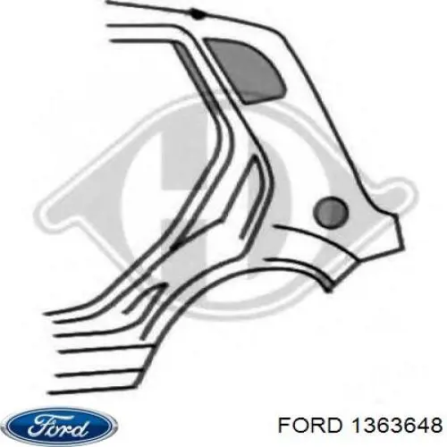 Боковая часть задняя левая Ford 1363648 цена, от 118.05 USD