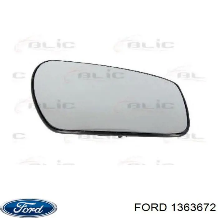 Зеркальный элемент зеркала заднего вида правого Ford 1363672