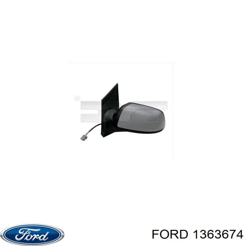 Стекло левого зеркала заднего вида 1363674 Ford