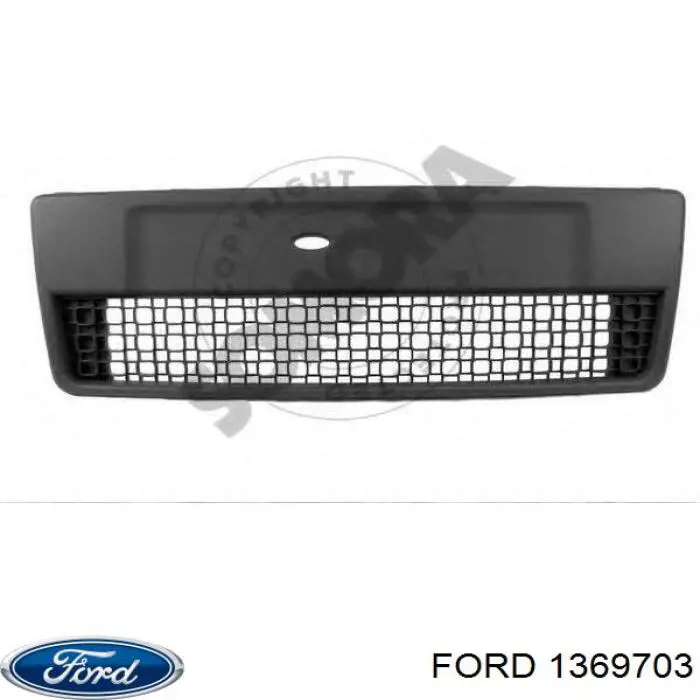 Решетка бампера переднего центральная Ford Fusion универсал (JU) (2002 - 2012) цена, от 27.39 USD