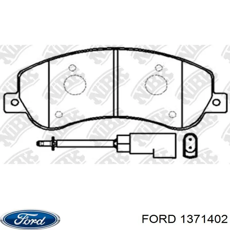 Передние тормозные колодки 1371402 Ford