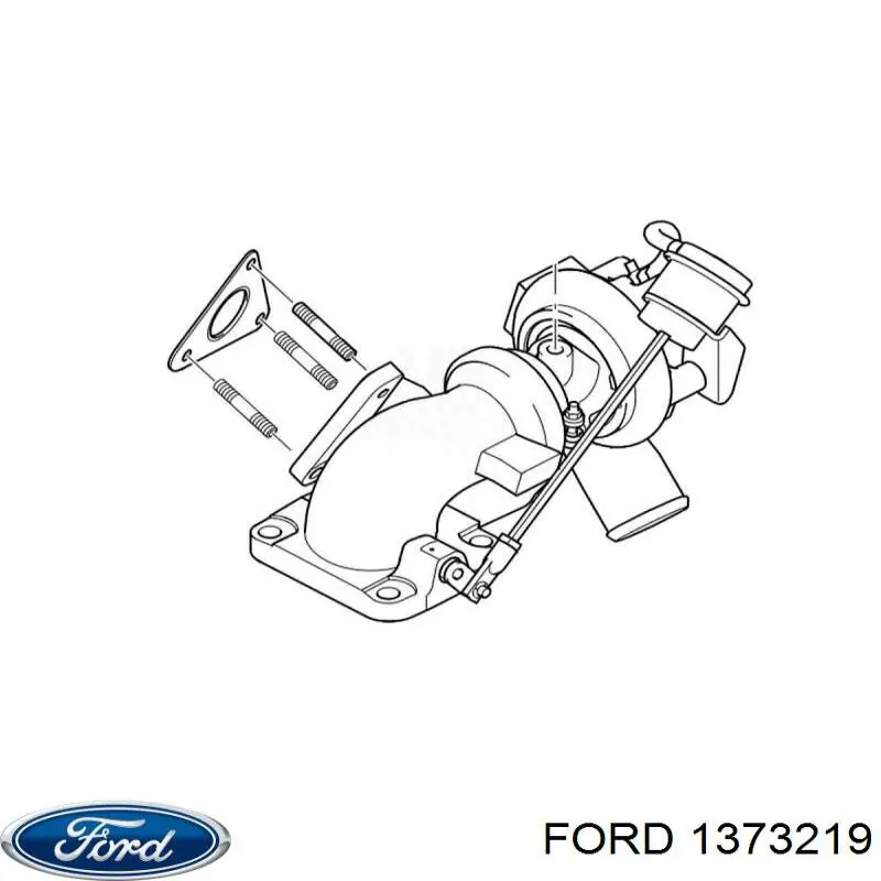 1373219 Ford vedante de turbina dos gases de escape, admissão