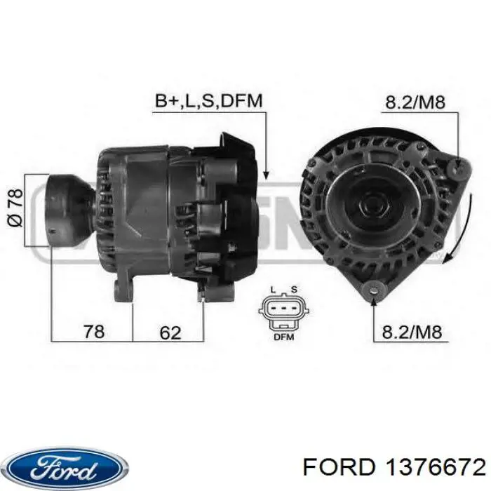 1376672 Ford генератор