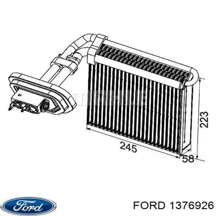 Радиатор испарителя кондиционера Ford 1376926 цена, от 89.03 USD
