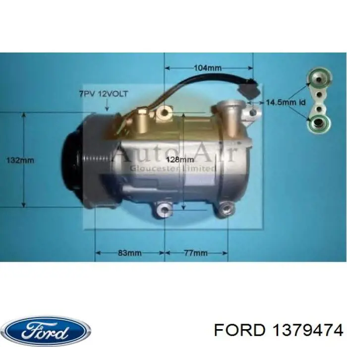 Компрессор кондиционера 1379474 Ford