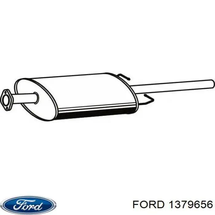 Передняя часть глушителя 1379656 Ford