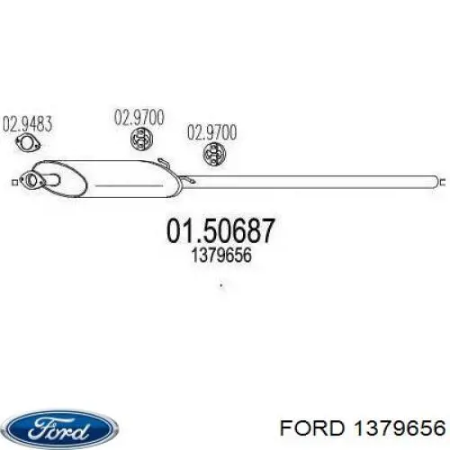 Купить 1379656 Ford Передняя часть глушителя