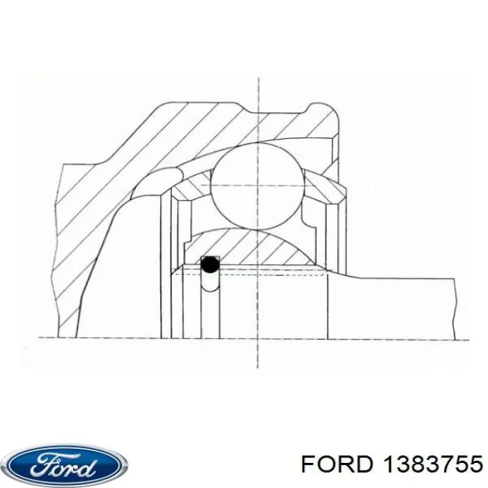 Полуось (привод) передняя левая 1383755 Ford