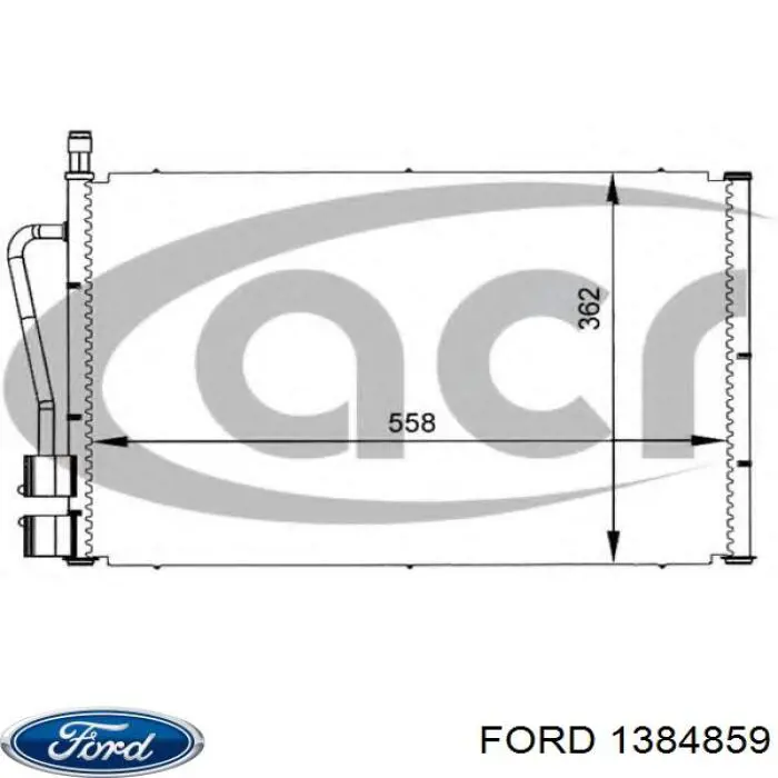 Конденсатор кондиционера Ford 1384859 цена, от 69.19 USD