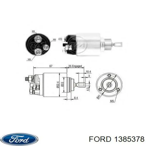 Стартер 1385378 Ford