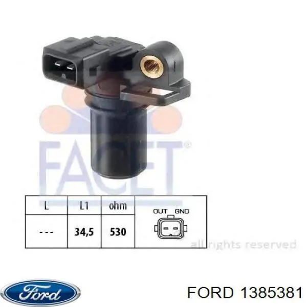 1385381 Ford датчик коленвала