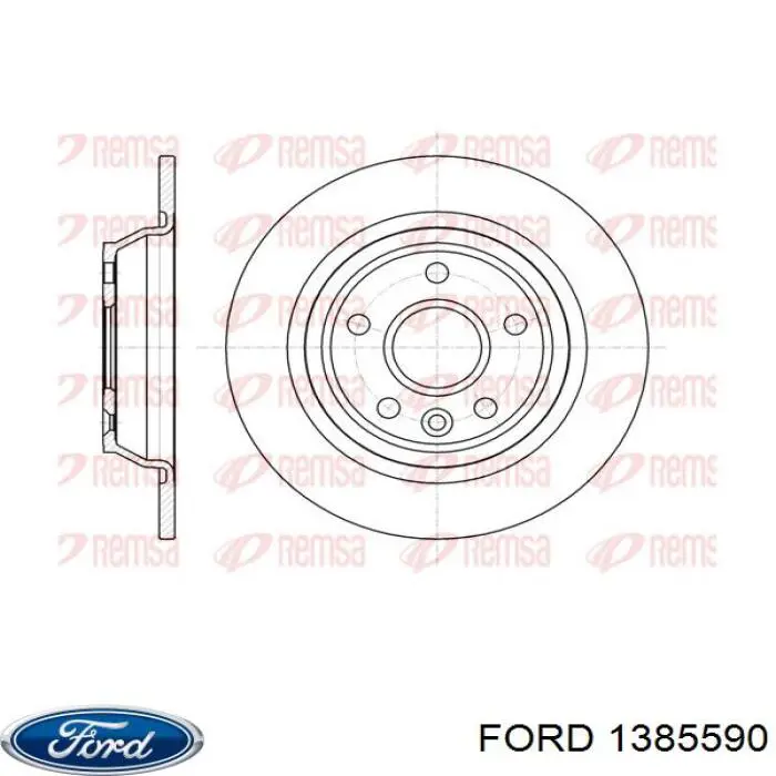 Задний тормозной диск Ford 1385590 цена, от 33.50 USD