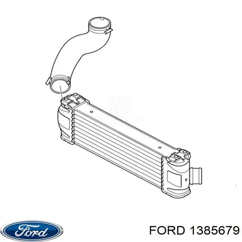 Правый шланг интеркуллера 1385679 Ford