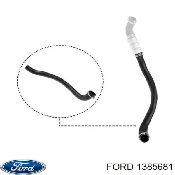 1385681 Ford mangueira (cano derivado inferior esquerda de intercooler)