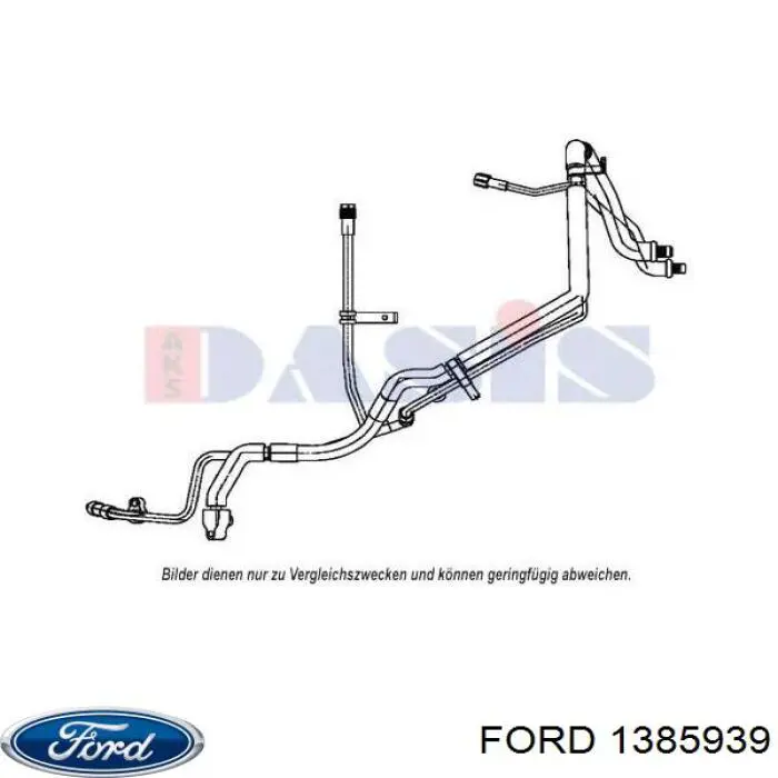 1385939 Ford Шланг кондиционера, от радиатора к испарителю