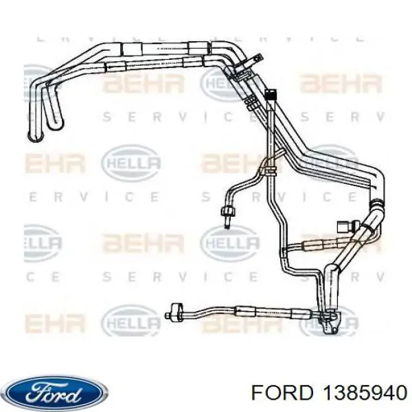Шланг кондиционера, от радиатора к испарителю Ford 1385940 цена, от 250.47 USD