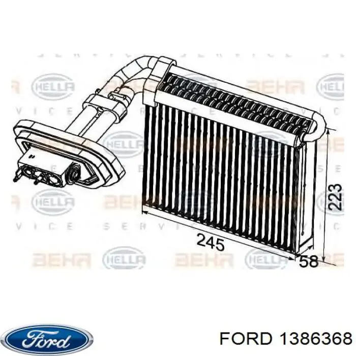 1386368 Ford vaporizador de aparelho de ar condicionado